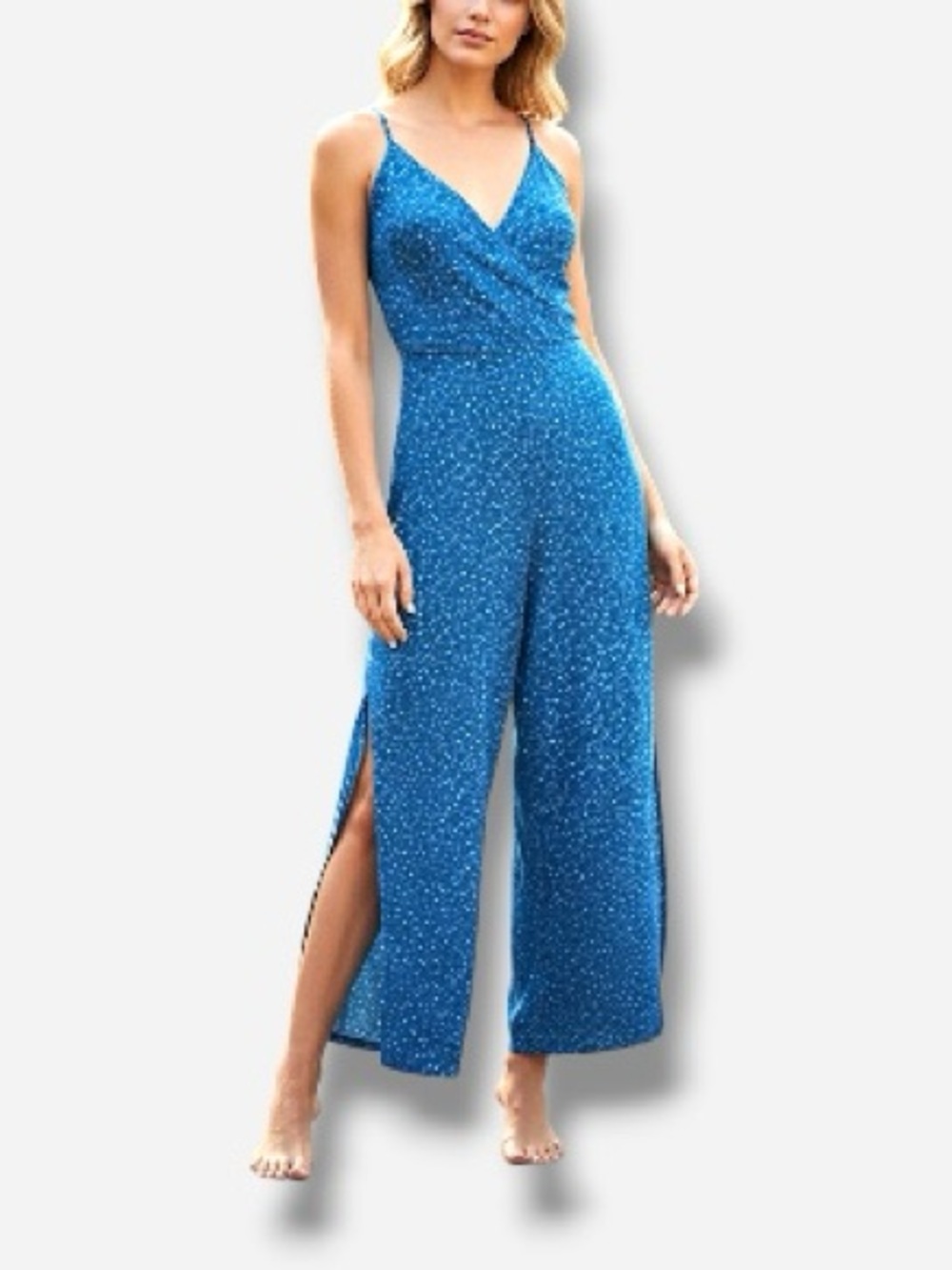 🌸New🌸 Floral Blue Jumpsuit Material Girl NWT
